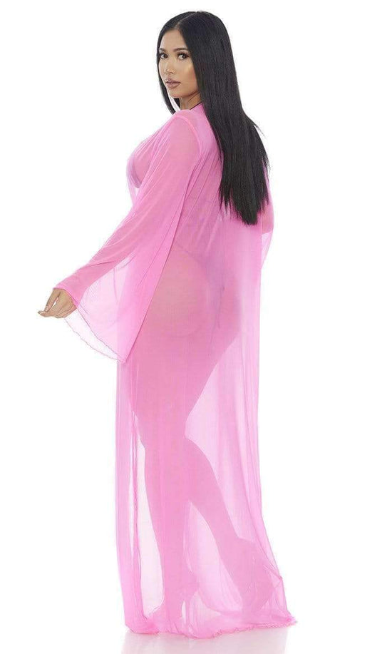 Forplay Apparel & Accessories > Clothing > Swimwear Neon Pink Sheer Mesh Long Cover-Up (Many Colors Available) Neon Pink Orange Green Yellow Sheer Mesh Long Cover Up Forplay 440332
