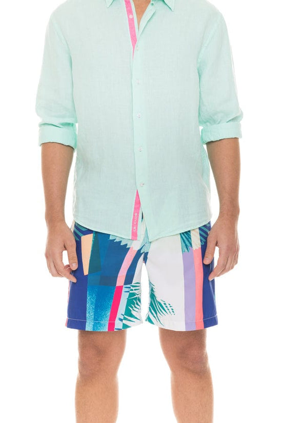 Le Club Apparel & Accessories > Clothing > Shirts & Tops Aqua Peter Linen Shirt (Many Colors Available) 2021 Navy Blue Pink White Aqua Le Club Original Peter Linen Shirt