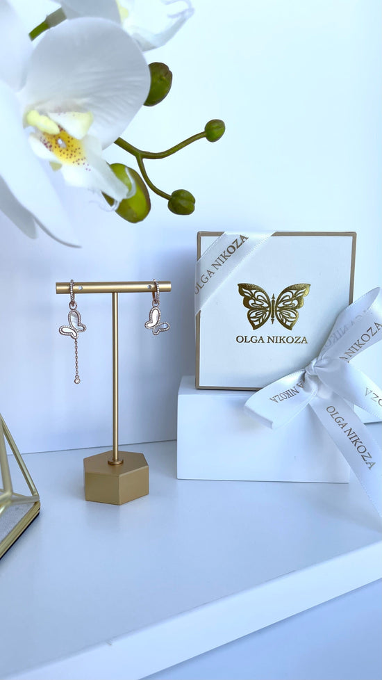 OlgaNikoza Earrings Rose Gold Butterfly Earrings