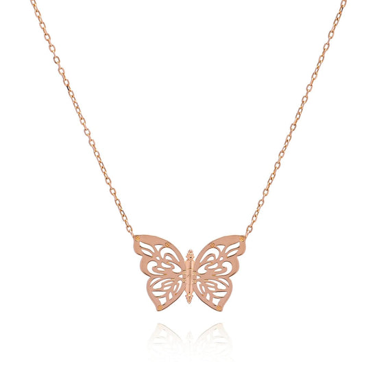 OlgaNikoza Necklace rose-gold Silver Papillon Necklace