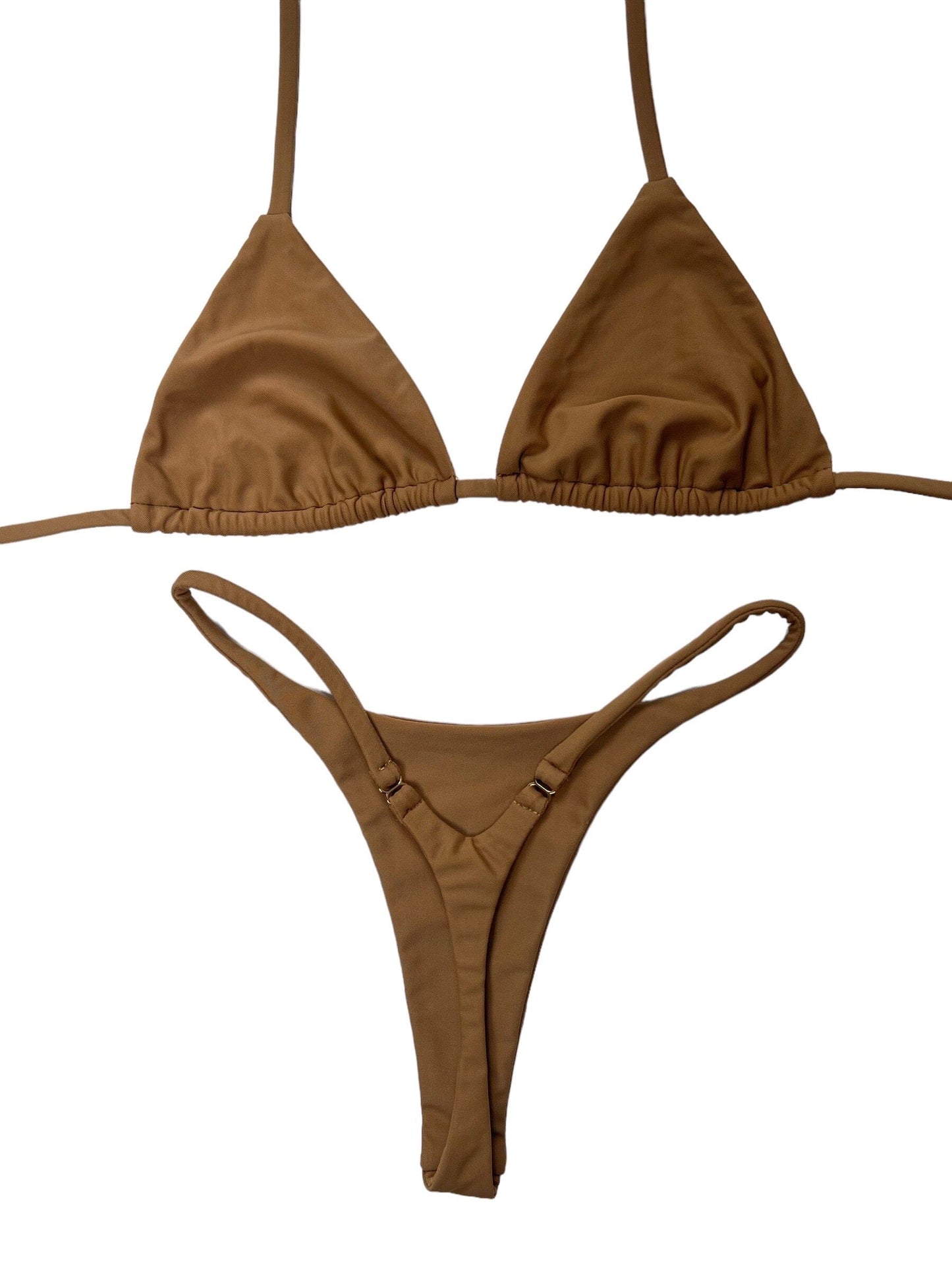 Brown Leopard Print Deep Plunge Luxury One-Piece Swimwear Swimsuit