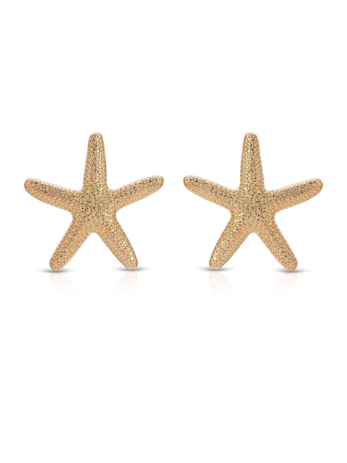 Ettika Earrings 18k Gold Plated / One Size Statement Starfish Stud Earrings Statement Starfish Stud Earrings