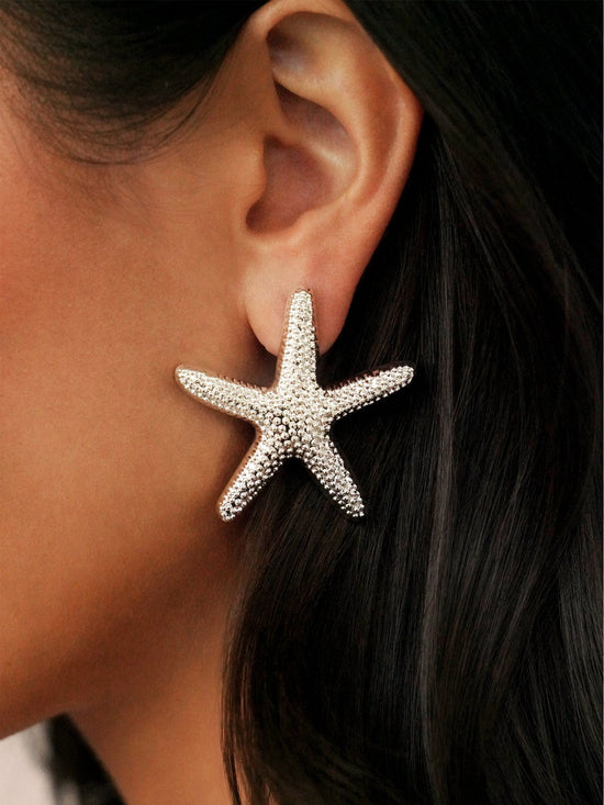 Load image into Gallery viewer, Ettika Earrings Statement Starfish Stud Earrings Statement Starfish Stud Earrings
