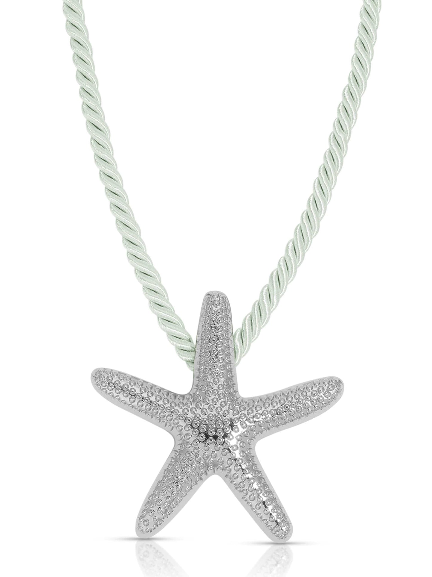 Ettika Necklaces Seafoam Rope with Silver Plating / One Size Starfish Statement Pendant Necklace Starfish Statement Pendant Necklace