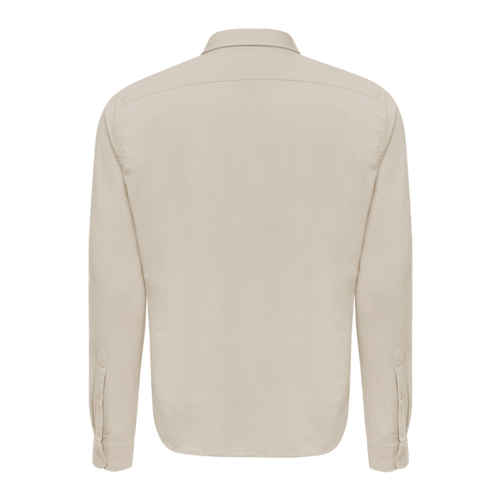 Le Club Apparel & Accessories > Clothing > Shirts & Tops Beige Oxford Button Up Long Sleeve Cotton Men's Shirt 2024 Beige Oxford Long Sleeve Men's Cotton Shirt Le Club Original