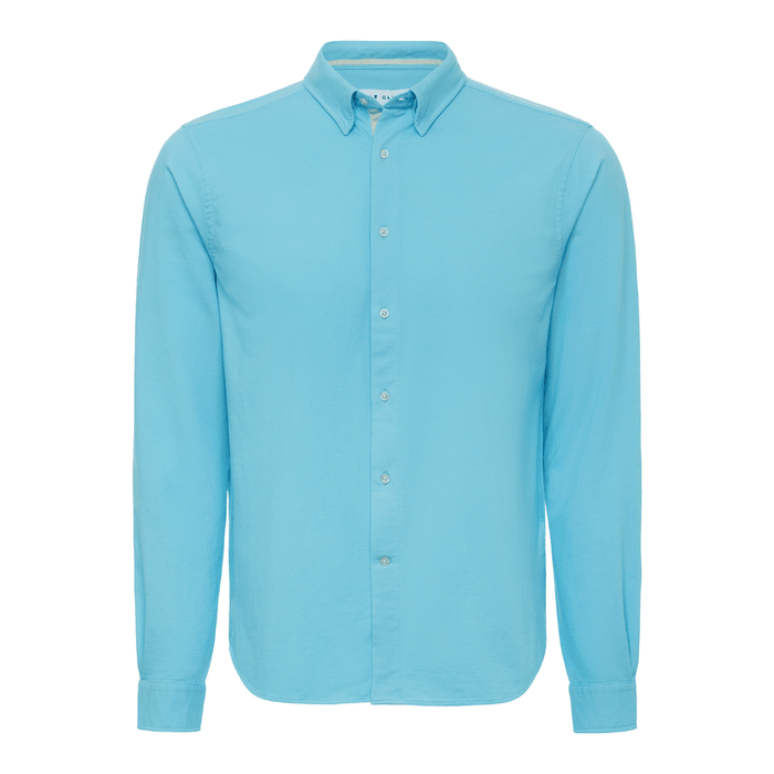 Le Club Apparel & Accessories > Clothing > Shirts & Tops Small / Blue Blue Aqua Oxford Long Sleeve Men's Button Up Cotton Shirt 2024 Men's Blue Aqua Oxford Long Sleeve Cotton Shirt | Le Club