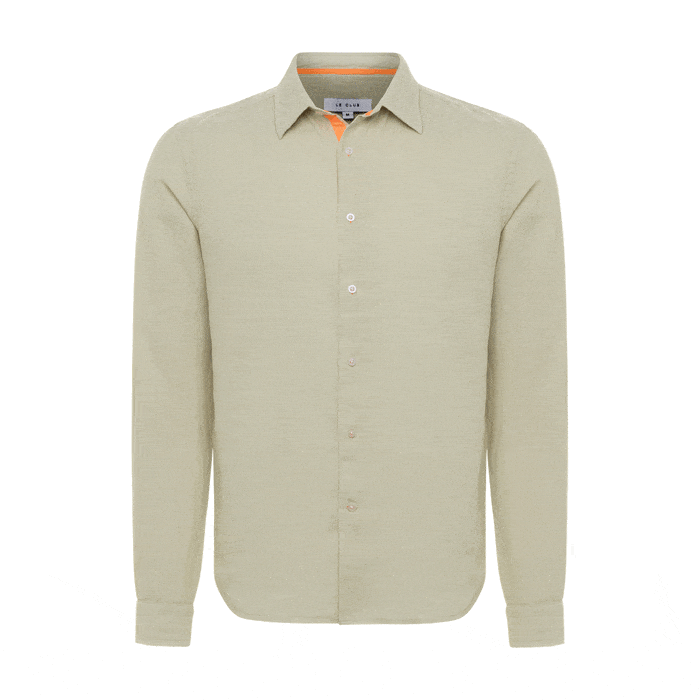 Le Club Apparel & Accessories > Clothing > Shirts & Tops Small / Green Sage Green Peter Linen Long Sleeve Men's Shirt 2024 Le Club Original Sage Green Peter Linen Long Sleeve Shirt