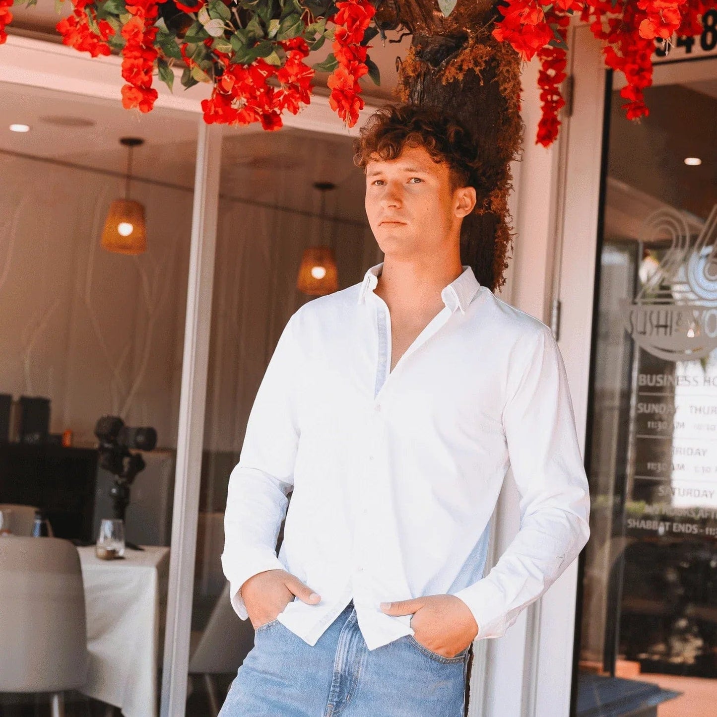 Le Club Apparel & Accessories > Clothing > Shirts & Tops White Oxford Long Sleeve Button Up Men's Cotton Shirt Men's White Oxford Long Sleeve Cotton Shirt Le Club Orignal