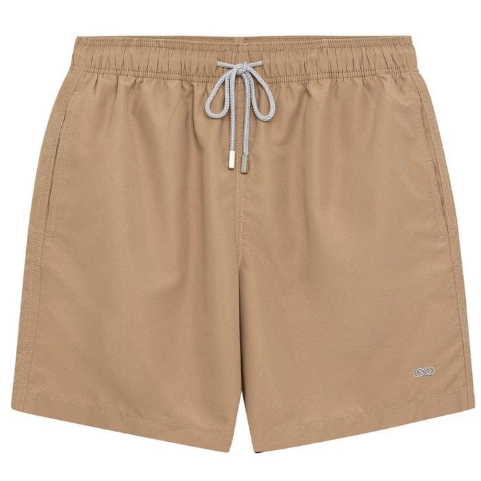 Le Club Apparel & Accessories > Clothing > Shorts 5.5 Inches / Small Brown Sand Band Men's Swim Trunk Board Shorts 2024 Brown Sand Print Men's Swim Trunk | Le Club Original