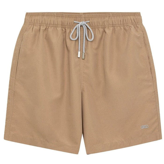 Le Club Apparel & Accessories > Clothing > Shorts 5.5 Inches / Small Brown Sand Band Men's Swim Trunk Board Shorts 2024 Brown Sand Print Men's Swim Trunk | Le Club Original