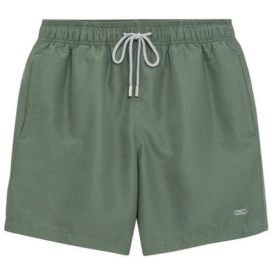Le Club Apparel & Accessories > Clothing > Shorts 5.5 Inches / Small Green Olive Band Men's Swim Trunk Board Shorts 2024 Green Olive Band Print Men's Swim Trunk | Le Club Original