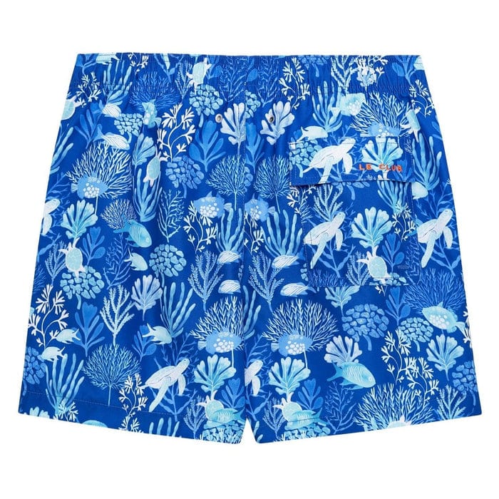 Le Club Apparel & Accessories > Clothing > Shorts Blue Di Mare Sea Life Print Men's Swim Trunk Board Shorts 2024 Blue Di Mare Print Men's Swim Trunk | Le Club Original