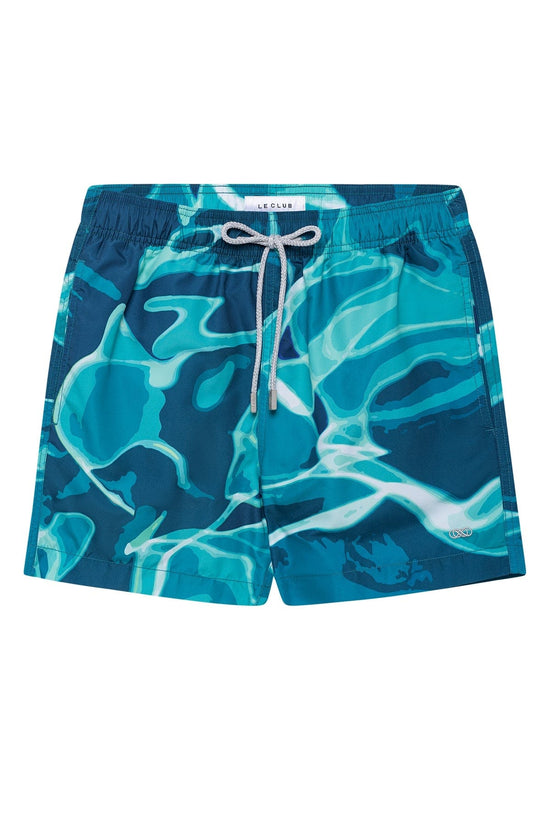 Le Club Apparel & Accessories > Clothing > Shorts Le Club Men's Swim Trunk Reflections Aqua 2023 Le Club Men's Swim Trunk Reflections Aqua