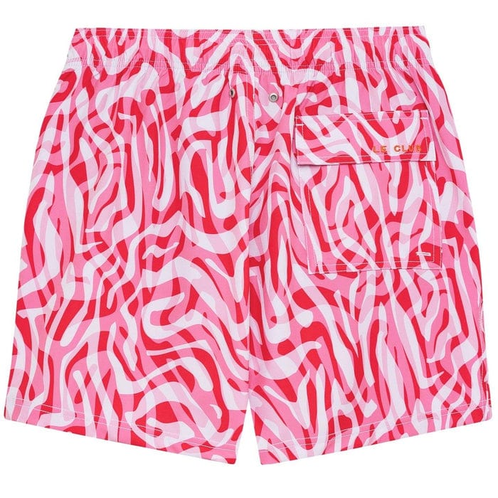 Le Club Apparel & Accessories > Clothing > Shorts Pink Abstract Ruby Men's Swim Trunk Board Shorts 2024 Pink Abstract Ruby Men's Swim Trunk Board Shorts