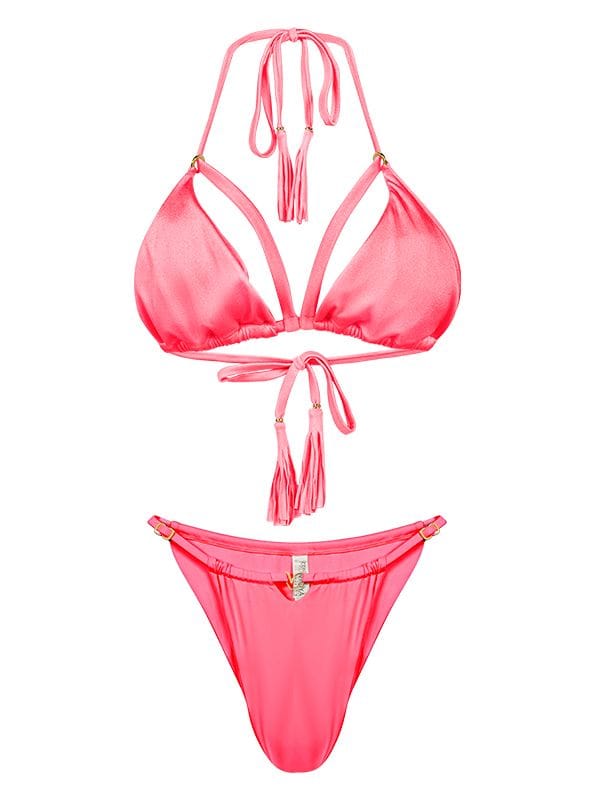 Montoya Apparel & Accessories > Clothing > Swimwear Liliana Montoya Henna Bikini Marinera Top & Bottom Bikini Swimwear Set Liliana Montoya Red Henna Bikini Marinera Top Cheeky Bikini Set