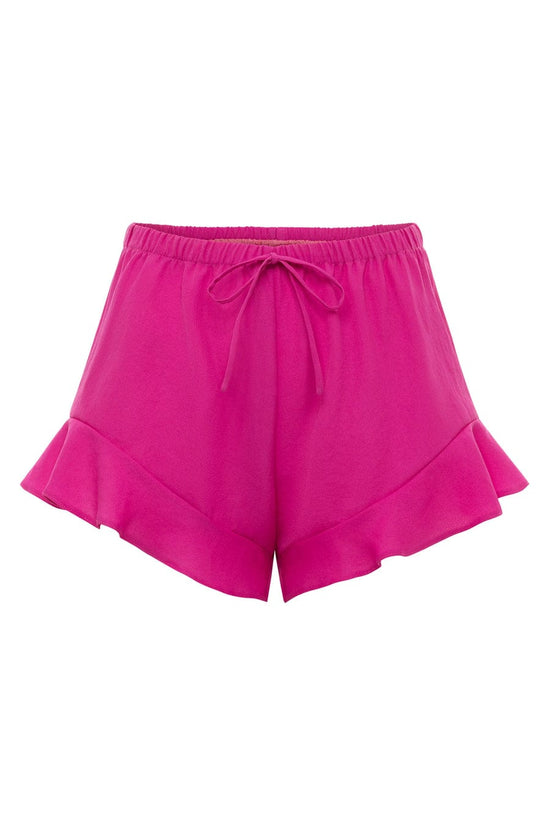 OlgaNikoza Apparel & Accessories > Clothing > Shorts Pink / One Size Magenta Pink Key West Flare Cover Up Shorts Magenta Pink Key West Flare Cover Up Shorts By Nikoza | Shop Now