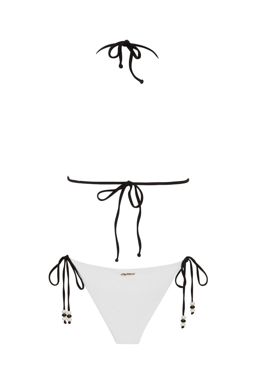 OlgaNikoza Apparel & Accessories > Clothing > Swimwear Black Lycaste Triangle Top & Side Tie Cheeky Bottom Bikini Swimsuit Black Lycaste Triangle Top & Side Tie Cheeky Bottom Swimsuit