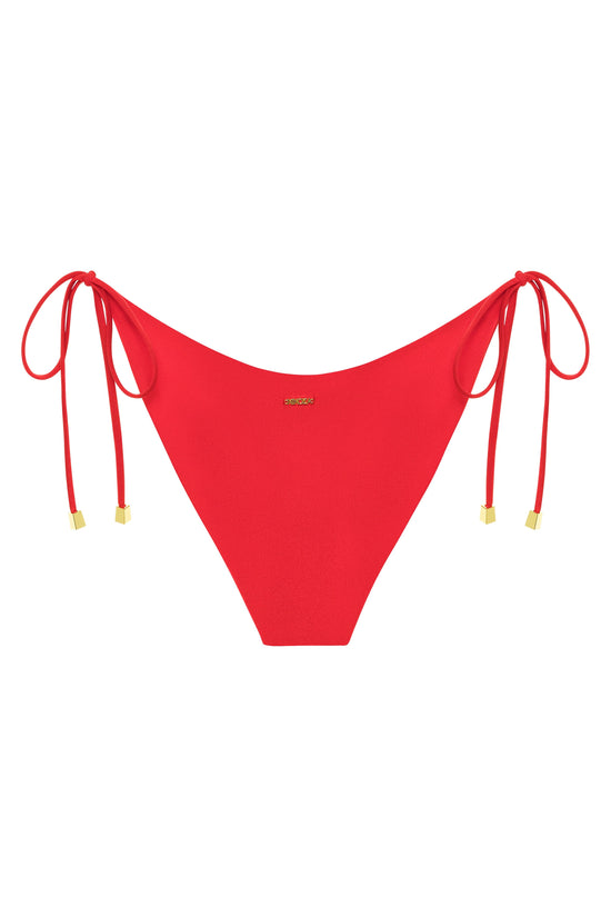 OlgaNikoza Apparel & Accessories > Clothing > Swimwear Red Camila Seamless Halter Top & Tie Side Bikini Bottom Swimwear Set Red Camila Seamless Halter Top & Tie Side Bottom Swimwear Set