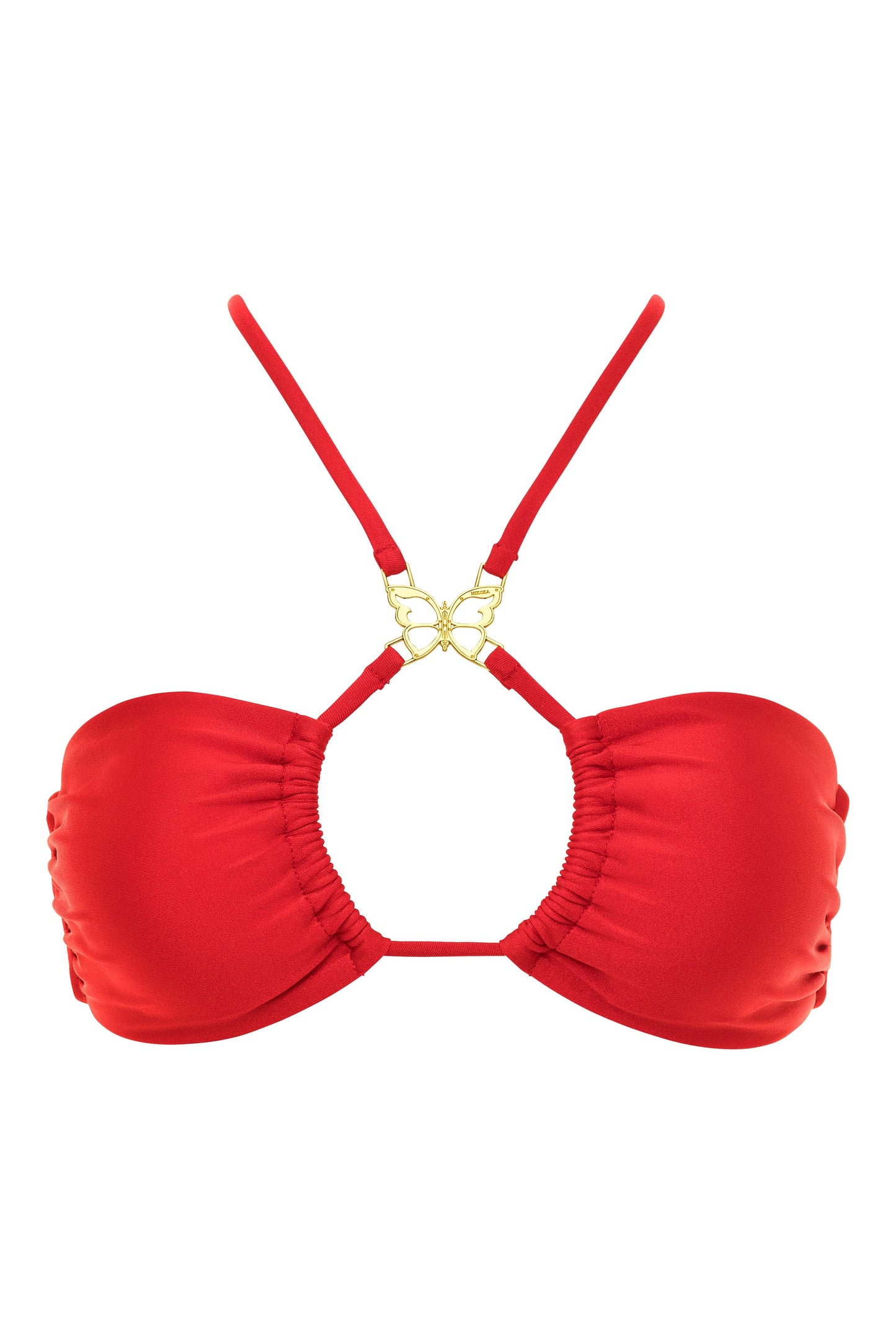 OlgaNikoza Apparel & Accessories > Clothing > Swimwear Red Camila Seamless Halter Top & Tie Side Bikini Bottom Swimwear Set Red Camila Seamless Halter Top & Tie Side Bottom Swimwear Set