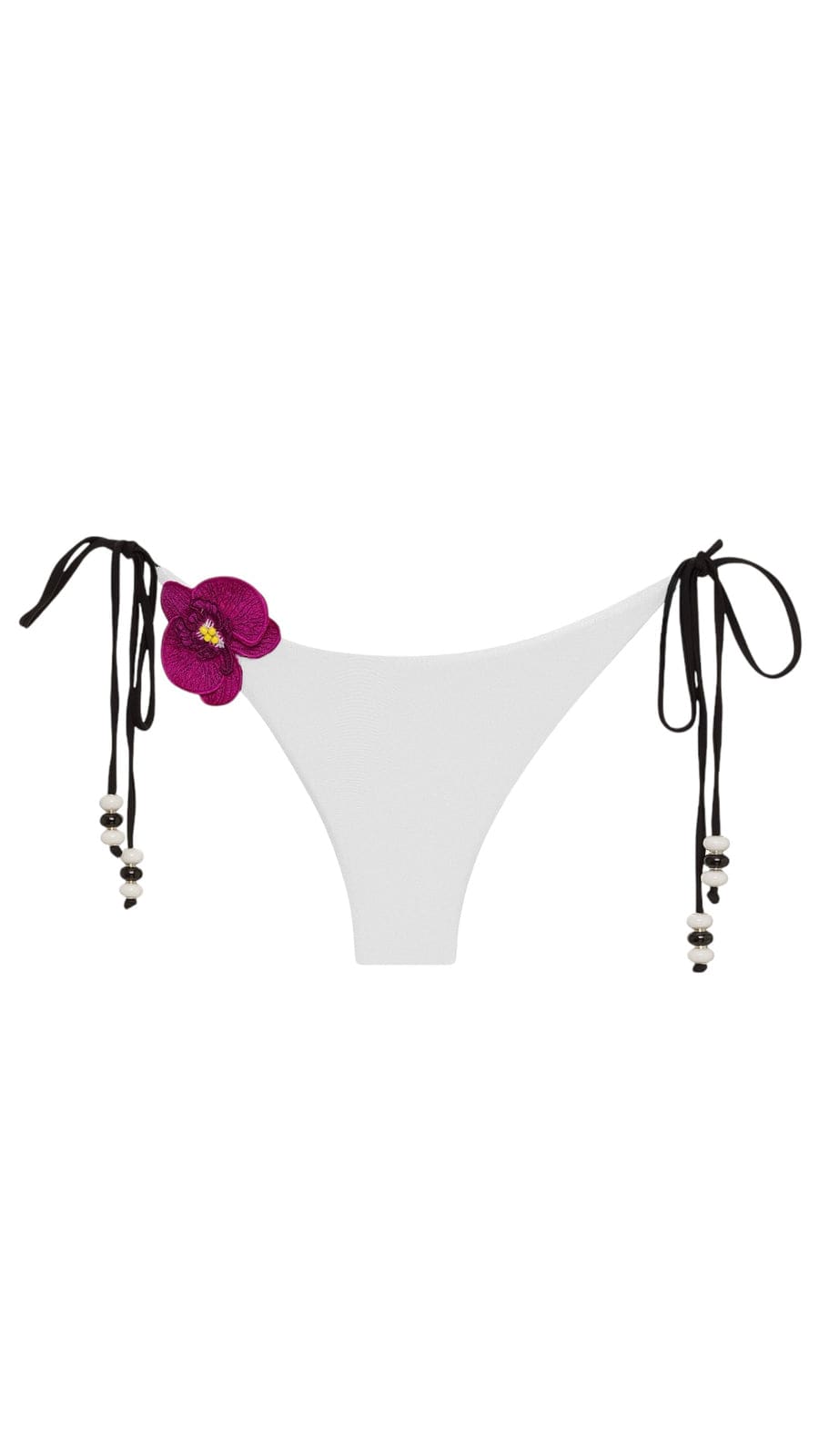 OlgaNikoza Apparel & Accessories > Clothing > Swimwear White / Extra Small Black Lycaste Side Tie Cheeky Bikini Bottom Sexy Black Lycaste Side Tie Cheeky Bikini Bottom by Nikoza