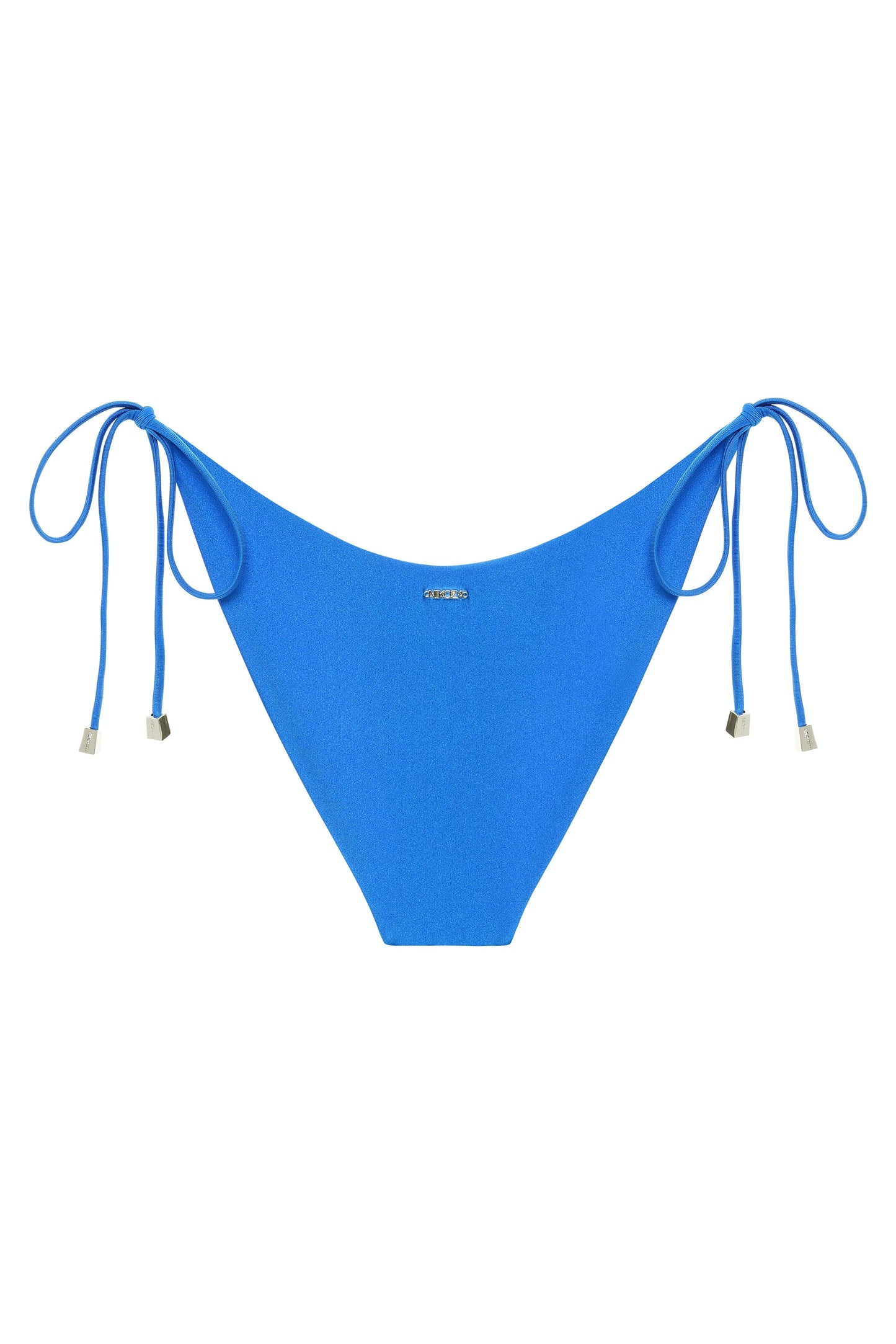 OlgaNikoza Blue Diana Seamless Triangle Top & Tie Side Bikini Bottom Swimwear Set Blue Diana Seamless Triangle Top & Tie Side Bikini Bottom Swimwear Set