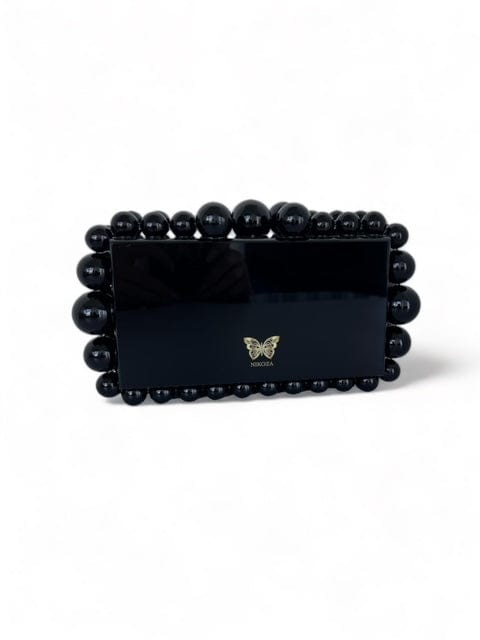 OlgaNikoza Kira Black Acrylic Pearl Clutch Bag Kira Black Acrylic Pearl Clutch Bag