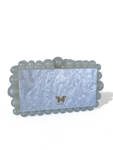 OlgaNikoza Kira Green Acrylic Pearl Clutch Bag Kira Green Acrylic Pearl Clutch Bag