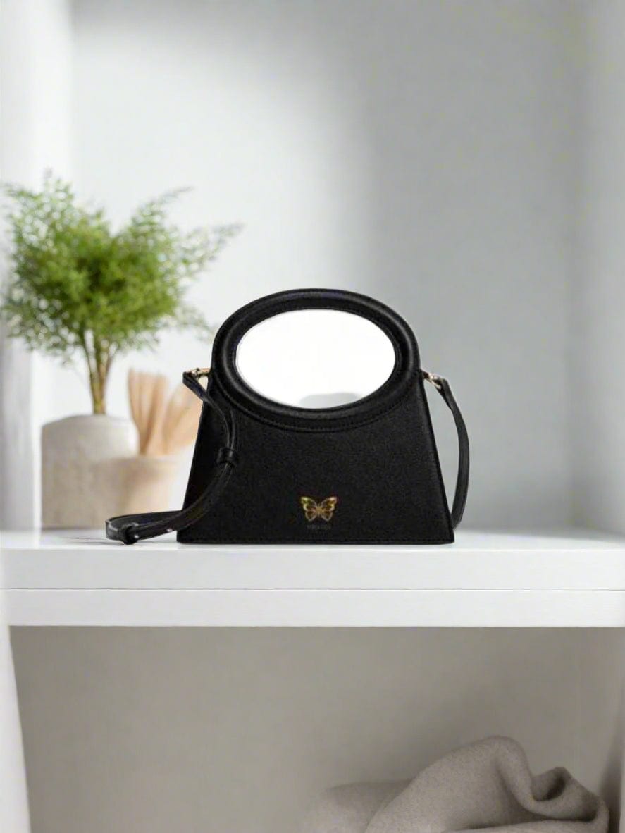 OlgaNikoza Luggage & Bags Black Blue Runa Two-Way Designer Handbag by Nikoza Collection Blue Runa Two Way Faux Leather Handbag by Nikoza Collection
