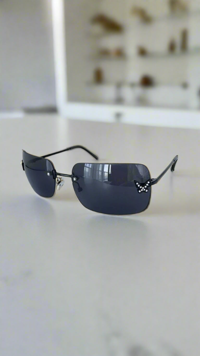 OlgaNikoza Luggage & Bags Black Papillon Luxury Sunglasses By Nikoza Collection Black Papillon Luxury Designer Sunglasses Nikoza Collection