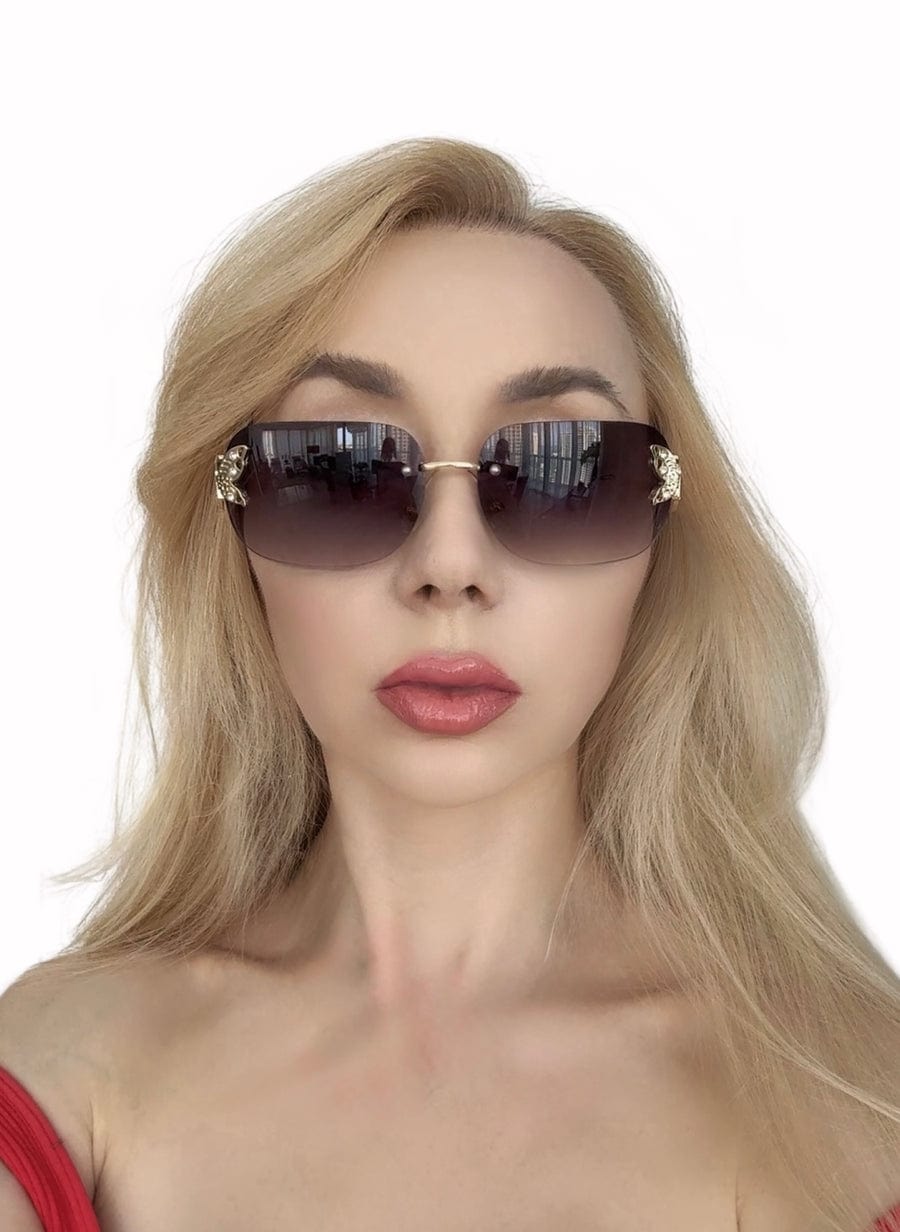 OlgaNikoza Luggage & Bags Brown Mariposa Luxury Sunglasses By Nikoza Collection Brown Mariposa Luxury Designer Sunglasses Nikoza Collection