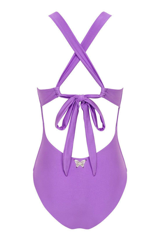 OlgaNikoza Purple Goddess in Lilac Deep Plunge Cheeky One Piece Swimsuit Purple Goddess in Lilac Deep Plunge Cheeky One Piece Swimsuit