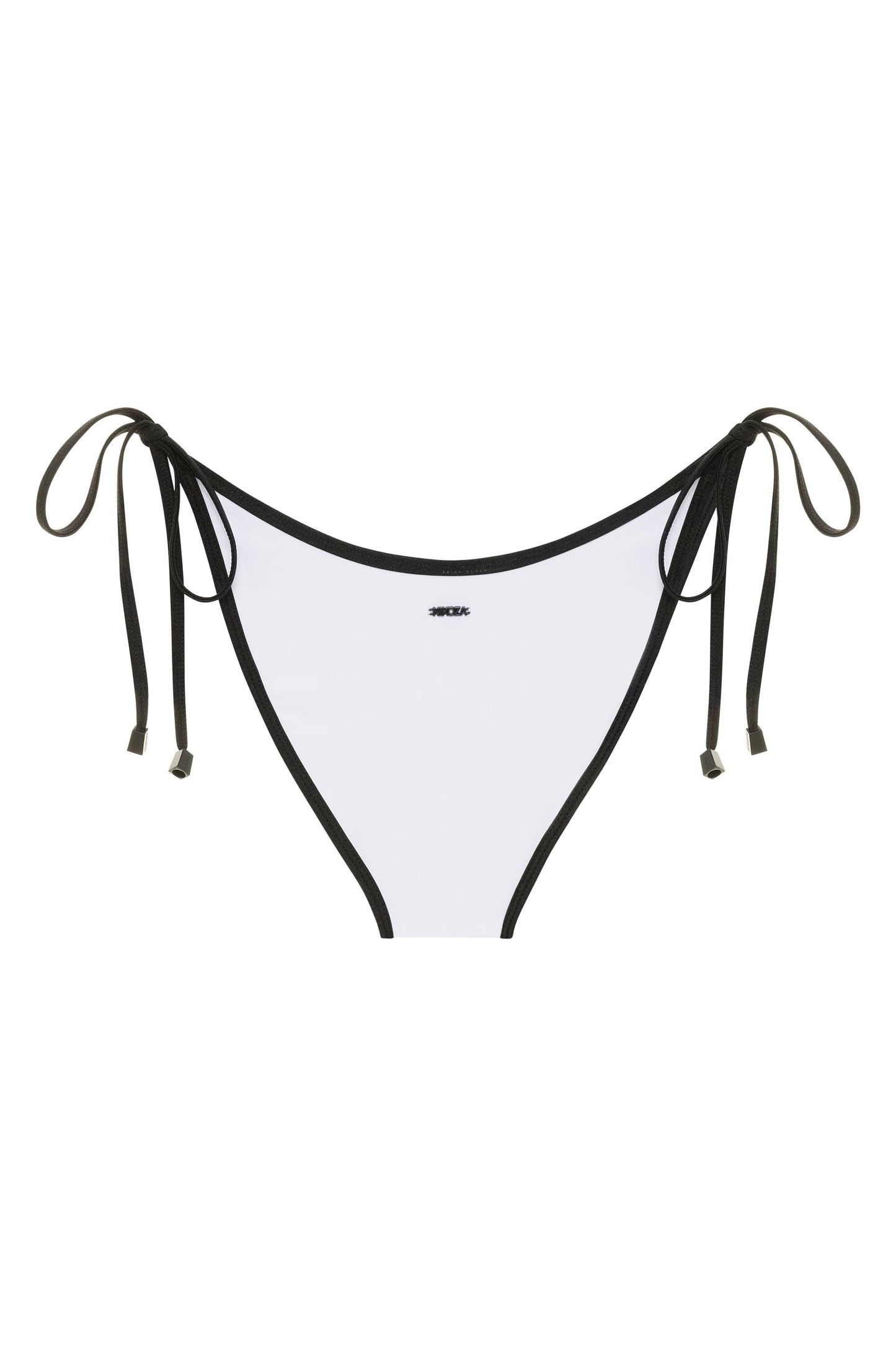 OlgaNikoza White Brickell Chic Triangle Top & Tie Side Bikini Bottom Swimwear Set White Brickell Chic Triangle Top & Tie Side Bikini Bottom Swimwear Set