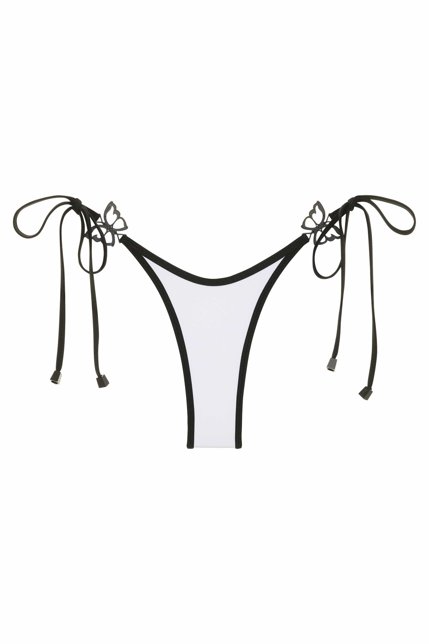 OlgaNikoza White Brickell Chic Triangle Top & Tie Side Bikini Bottom Swimwear Set White Brickell Chic Triangle Top & Tie Side Bikini Bottom Swimwear Set