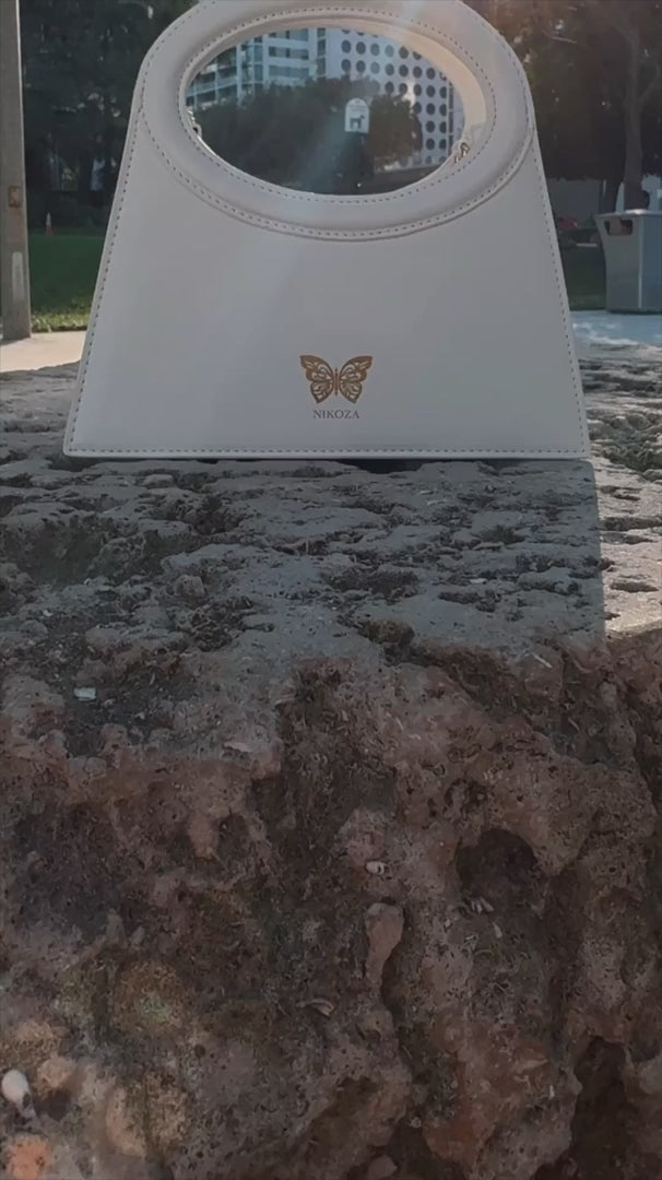 Load and play video in Gallery viewer, White Runa Two-Way Bag By Nikoza Collection
