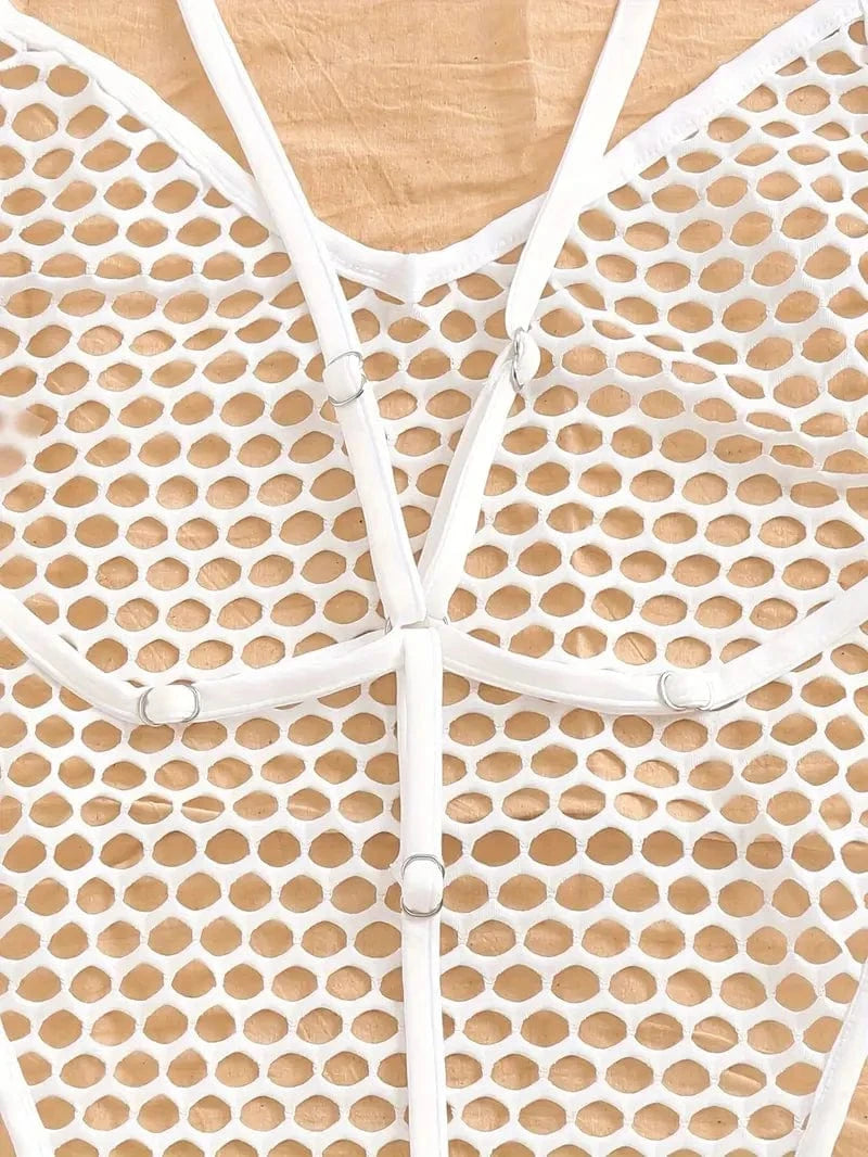 Sizzle Kiss Swimwear Apparel & Accessories > Clothing > Swimwear Sexy Sheer Mesh Black Extreme Micro G-String Thong One Piece Swimsuit Swimwear Sheer Black White Mesh Thong One Piece Women's Swimsuit