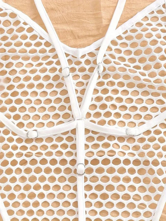 Sizzle Kiss Swimwear Apparel & Accessories > Clothing > Swimwear Sexy Sheer Mesh Black Extreme Micro G-String Thong One Piece Swimsuit Swimwear Sheer Black White Mesh Thong One Piece Women's Swimsuit