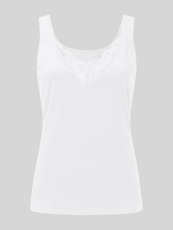 Trendsi Apparel & Accessories > Clothing > Pants Full Size Lace Detail Sweetheart Neck Tank