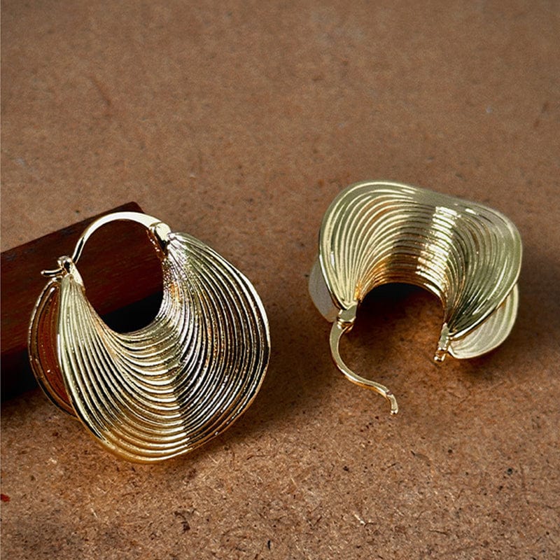 Trendsi Apparel & Accessories > Clothing > Pants Gold / One Size 18K Gold-Plated Spiral Earrings 2024 Designer 18K Gold-Plated Spiral Earrings | SoHot Swimwear