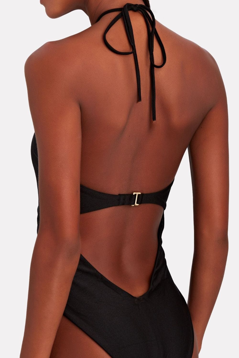 Trendsi Apparel & Accessories > Clothing > Swimwear Black Ring Detail Cutout One-Piece Swimsuit Swimwear (Plus sizes available) 2024 Sexy Green Or Black Cutout One-Piece Swimsuit Swimwear