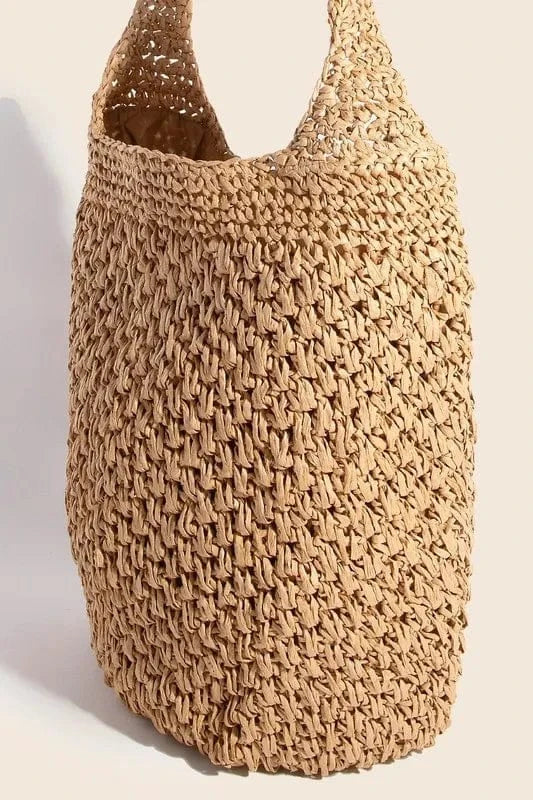 Trendsi Apparel & Accessories > Clothing > Swimwear Camel / One Size Fame Intricate Braided Hobo Shoulder Bag Fame Intricate Braided Hobo Shoulder Bag