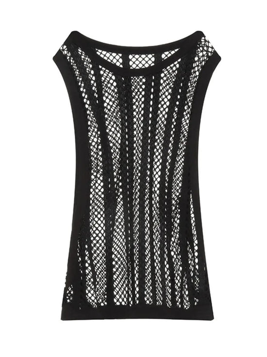 Load image into Gallery viewer, Trendsi Apparel &amp;amp; Accessories &amp;gt; Clothing &amp;gt; Swimwear Men&amp;#39;s Openwork Round Neck Tank Men&amp;#39;s Openwork Round Neck Tank
