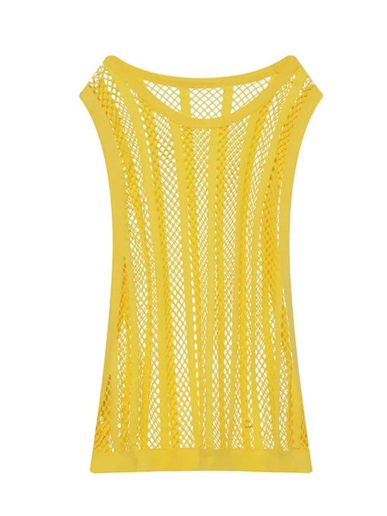 Load image into Gallery viewer, Trendsi Apparel &amp;amp; Accessories &amp;gt; Clothing &amp;gt; Swimwear Men&amp;#39;s Openwork Round Neck Tank Men&amp;#39;s Openwork Round Neck Tank
