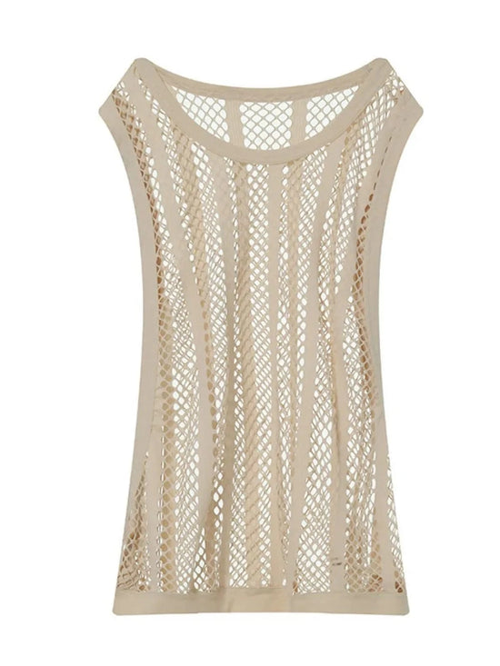 Load image into Gallery viewer, Trendsi Apparel &amp;amp; Accessories &amp;gt; Clothing &amp;gt; Swimwear Men&amp;#39;s Openwork Round Neck Tank Men&amp;#39;s Openwork Round Neck Tank

