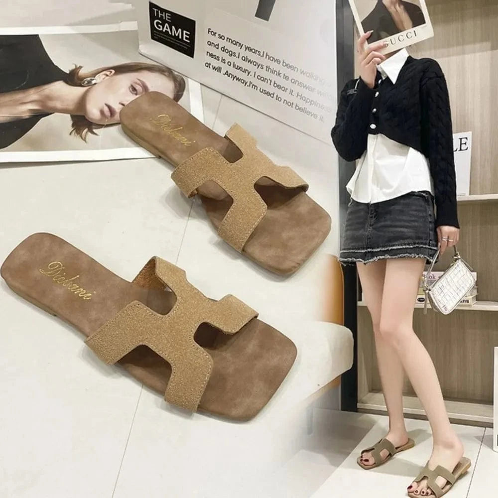 Trendsi Apparel & Accessories > Clothing > Swimwear Open Toe Flats Sandals Open Toe Flats Sandals