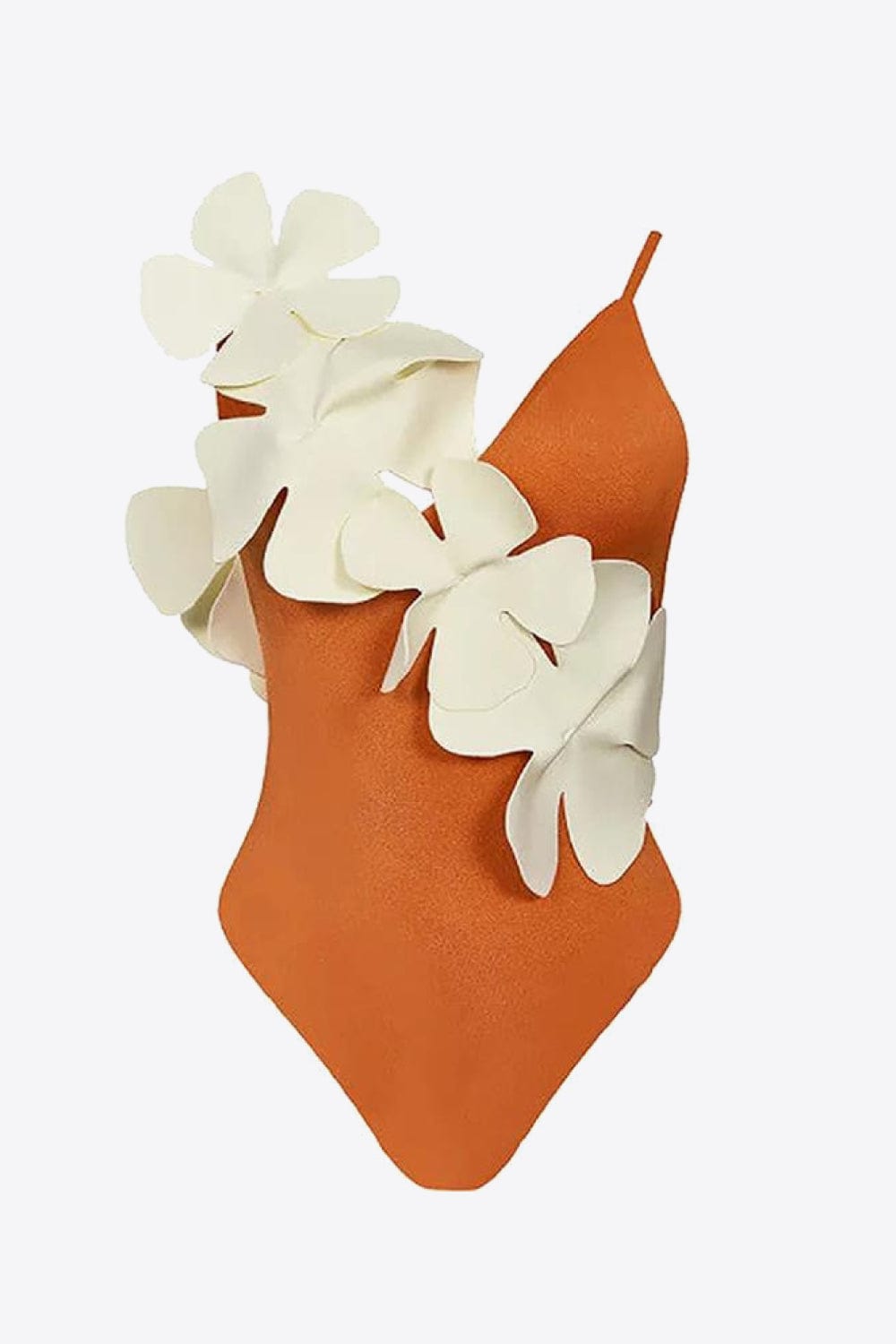 Trendsi Apparel & Accessories > Clothing > Swimwear Orange / S Flower Contrast One-Piece Swimsuit