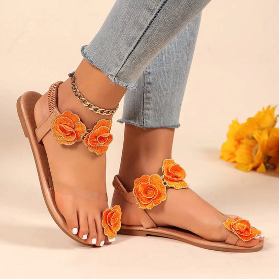 Load image into Gallery viewer, Trendsi Apparel &amp;amp; Accessories &amp;gt; Clothing &amp;gt; Swimwear Toe Loop Flats Sandals Toe Loop Flats Sandals
