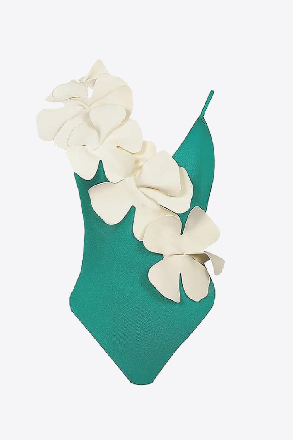 Trendsi Apparel & Accessories > Clothing > Swimwear Turquoise / S Flower Contrast One-Piece Swimsuit