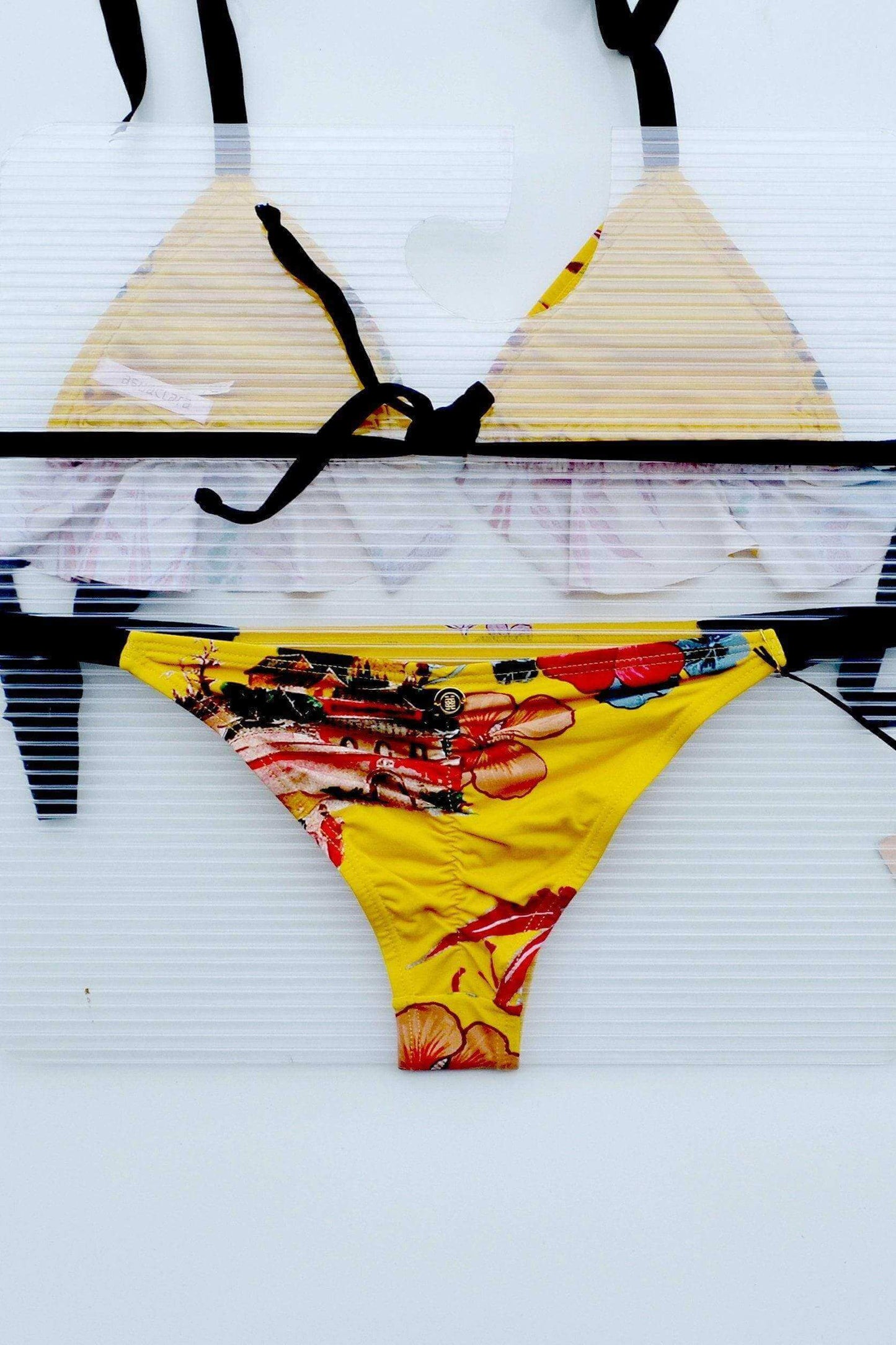 2024 Aguaclara Swimwear Ruffle Triangle Tie Side Cheeky Bikini