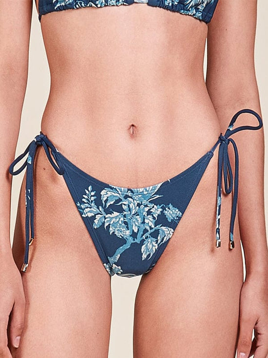 2023 Aguaclara Swimwear Blue Floral Triangle Cheeky Bikini