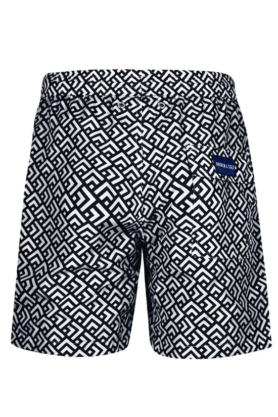 Andrew & Cole Apparel & Accessories > Clothing > Swimwear Men's Rivea Blue Swim Trunk Shorts 2023 Andrew & Cole Men's Designer Rivea Blue Swim Trunk Shorts